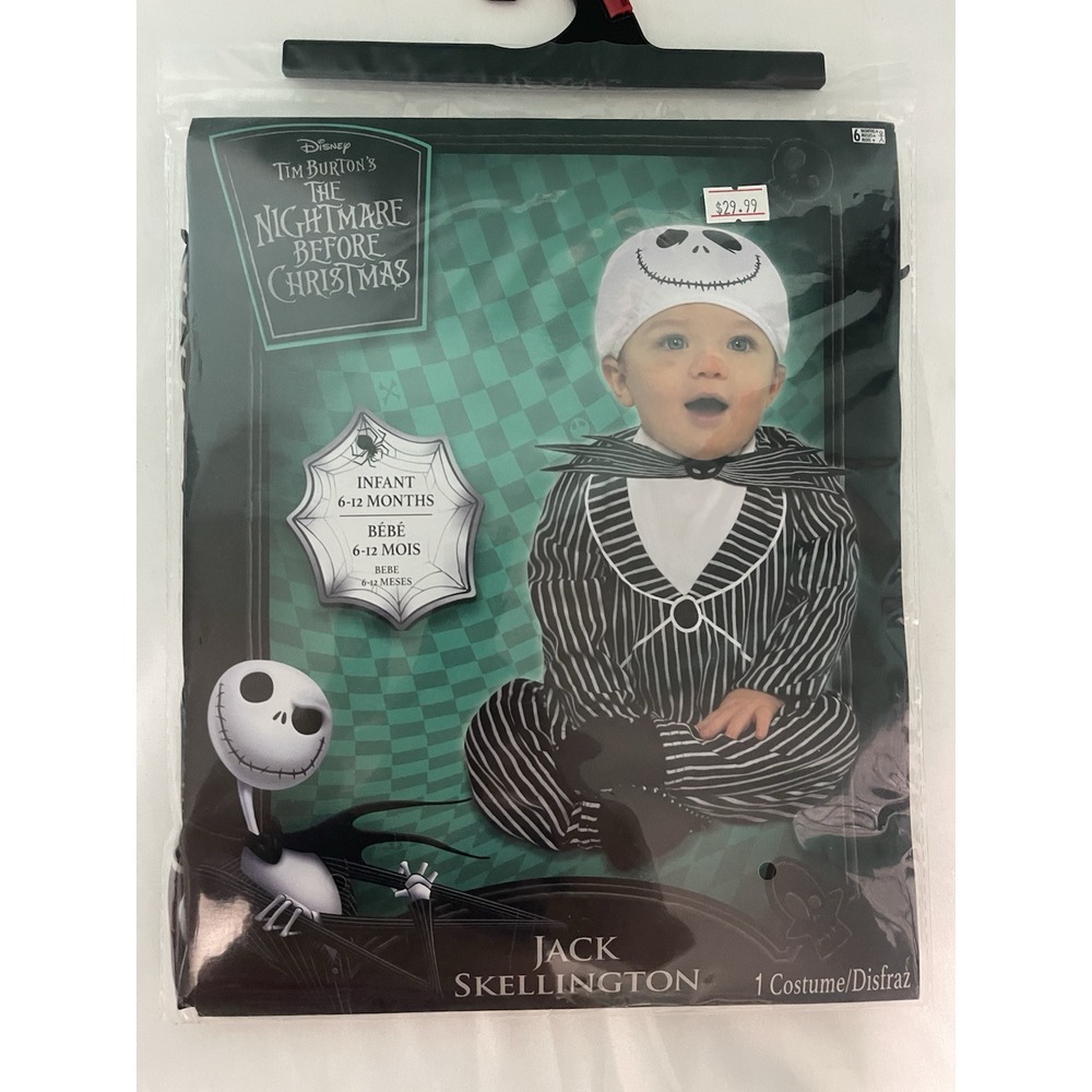Jack Skellington Nightmare Before Christmas Halloween Costume Infant 6-12 Months